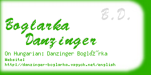 boglarka danzinger business card